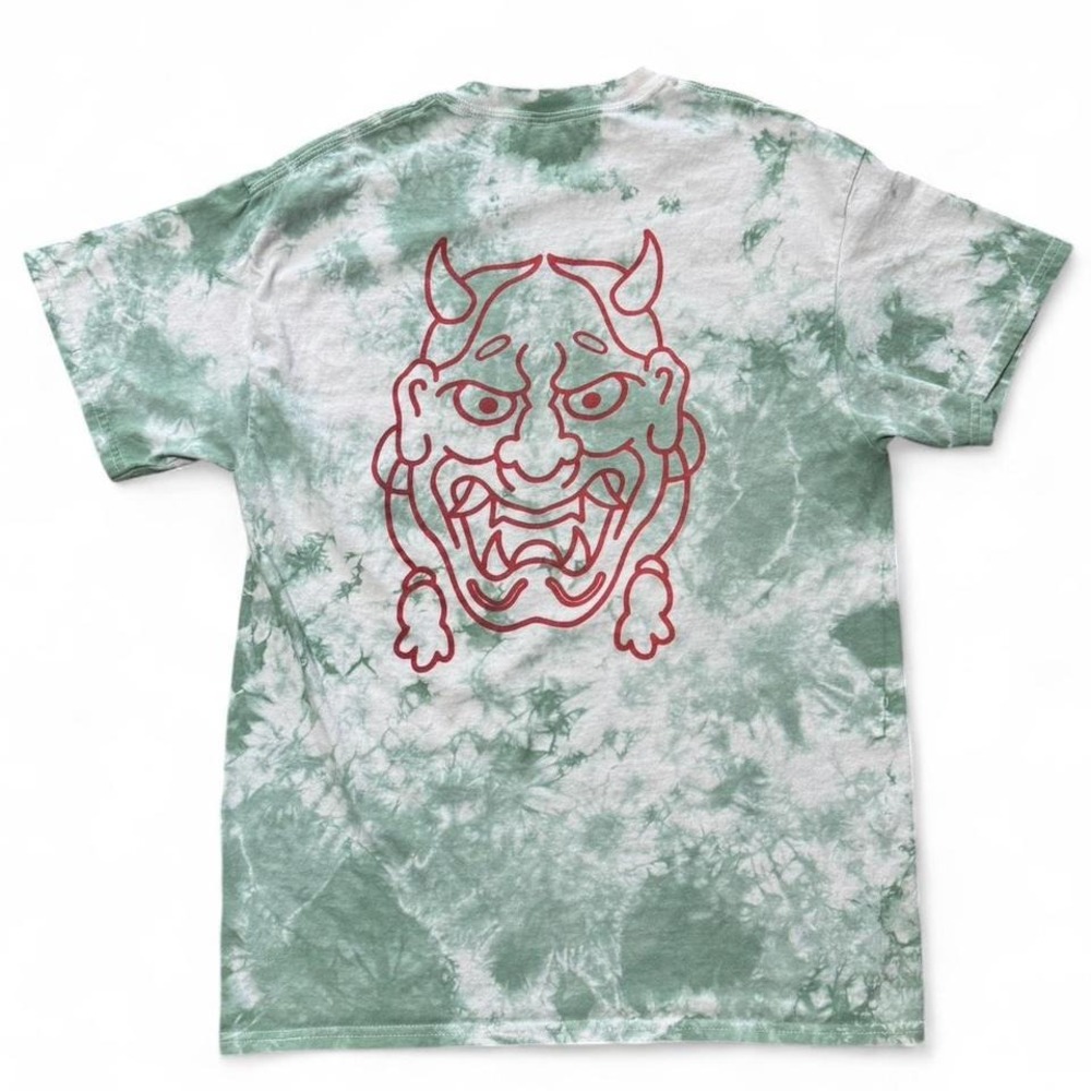 Tie-Dye South Side Neon Wrecking Crew Oni Mask Hannya Graphic Art T-shirt